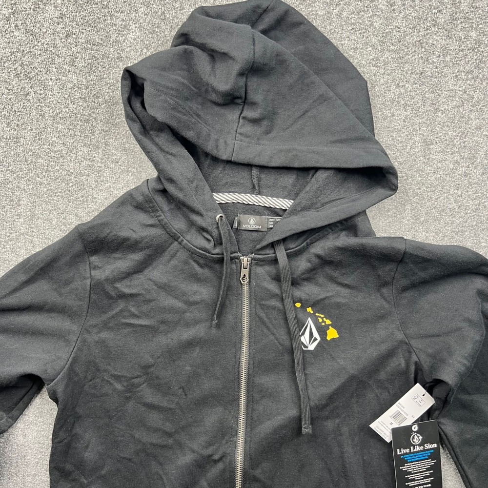 Volcom Sealed Hoodie Womens Medium Black Pineapple Hawaii Live Like Sion Zip Up - Picture 4 of 16